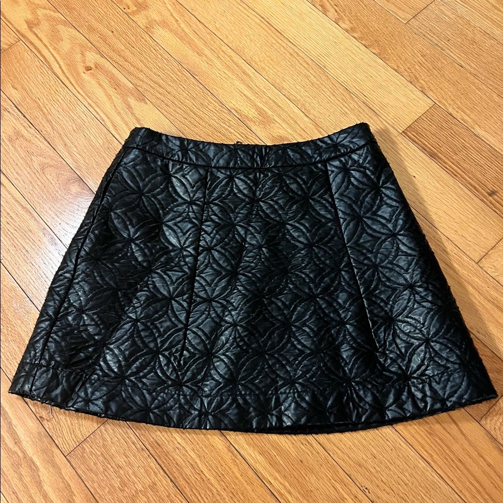 Black Vegan Leather Skirt